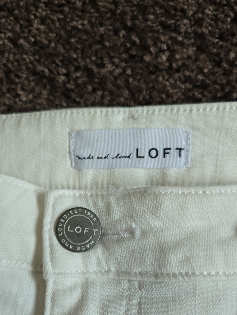 Ann Taylor Loft White Curvy Skinny Crop Jeans 30 10 - Picture 4 of 6